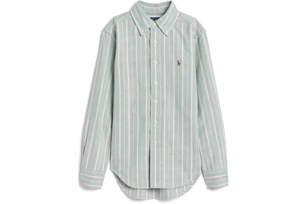 Детская рубашка Polo Ralph Lauren, полосатая, зелено-фиолетовая
