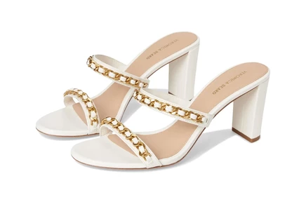 Veronica Beard Gretchen parchment white leather