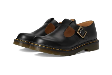 Женские балетки Dr Martens Polley T-Bar Mary Jane, черные