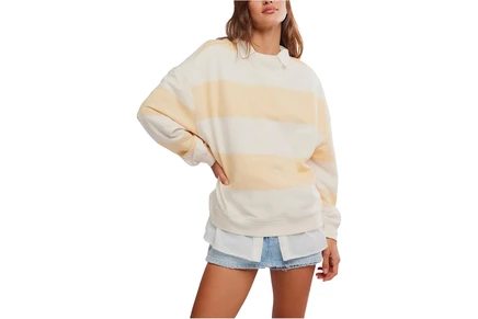 Женский свитшот Free People We The Free Classic Striped Oversized Crew Neck