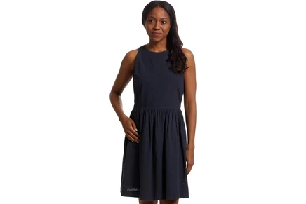 Платье Lilla P Eyelet High-neck Mini Dress
