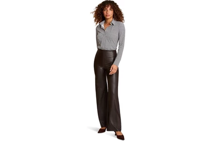 Брюки Commando Faux Leather Wide Leg Pants