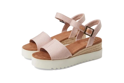 TOMS Diana ballet pink woven