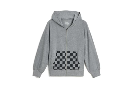Chaser Kids Cozy Knit Paxton Zip-Up Hoodie (Little Kid/Big Kid) heather grey