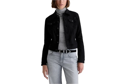 Женская джинсовая куртка AG Jeans Robyn Fitted, черная