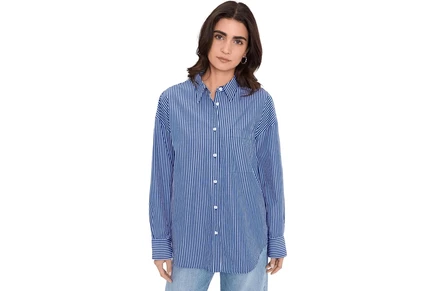 Женская рубашка Faherty Coastal Poplin Relaxed, полосатая