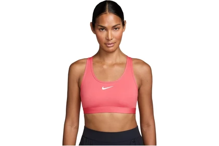 Женский спортивный топ Nike Swoosh Medium, кораллово-белый