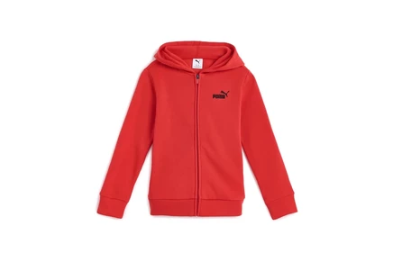 PUMA Kids Essential Basics Fleece Zip-Up Hoodie (Little Kid/Big Kid) red