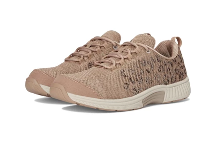 Женские кроссовки Orthofeet Coral beige leopard