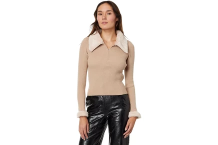 en saison Rayen Knit Top pale pink