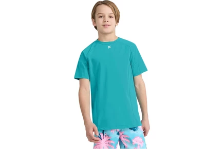 Детский топ Hurley Kids Icon Blocked UPF, барракуда