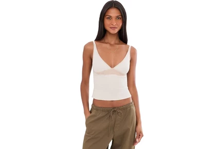 Топ Free People Made You Blush Lounge Tan