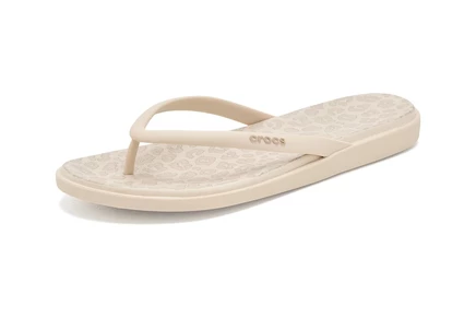 Женские шлепанцы Crocs Miami, миндальный/леопард