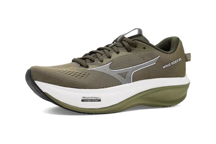 Мужские кроссовки Mizuno Wave Rider 30, тёмно-зелёные/белые
