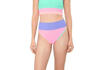 Beach Riot Emmy Bottoms sherbert shores color-block