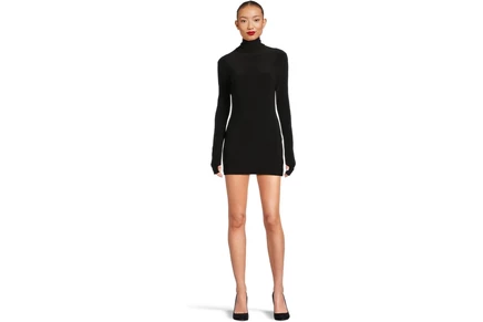 Платье Norma Kamali Long Sleeve Slim Fit Turtleneck Pickleball Dress