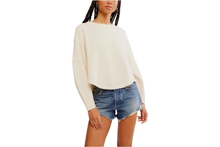 Free People Total Eclipse Tee clean ivory