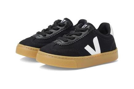 VEJA Kids Small Volley Canvas (Toddler) black/white