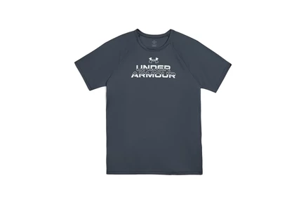 Детская футболка Under Armour Kids Tech Split, серо-белая