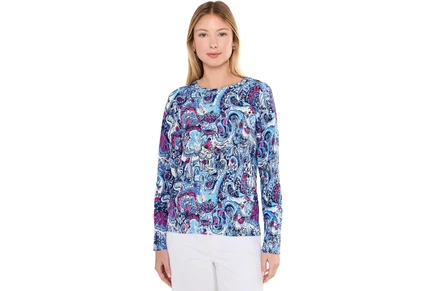 multi paisley parade sweater