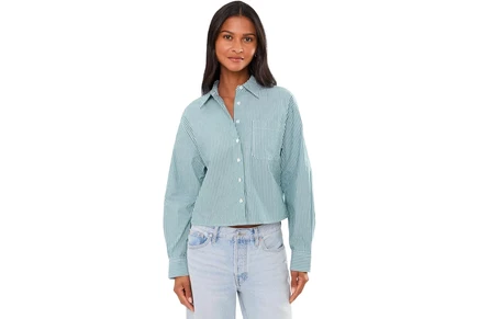Топ Madewell The Cropped Easy Shirt