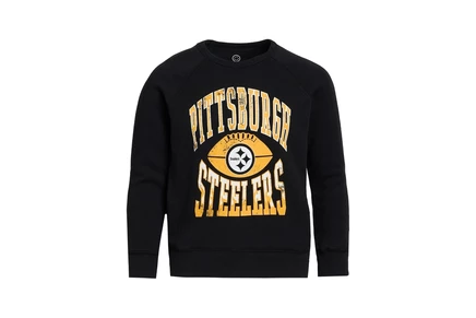 Толстовка Junk Food Clothing Kids NFL Pittsburgh Steelers Hot Route Raglan Fleece (Little Kid/Big Kid)