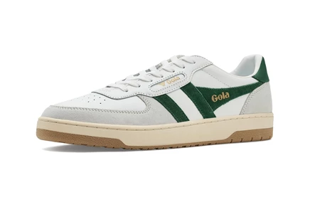 white/dark green