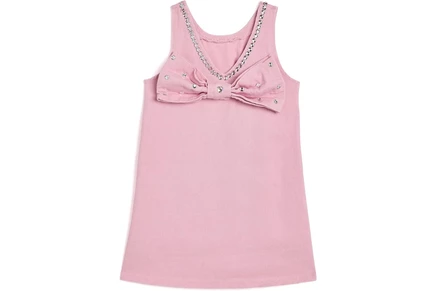 Платье Lola and The Boys Pink Crystal Heart Denim Bow Dress (Toddler/Little Kid/Big Kid)