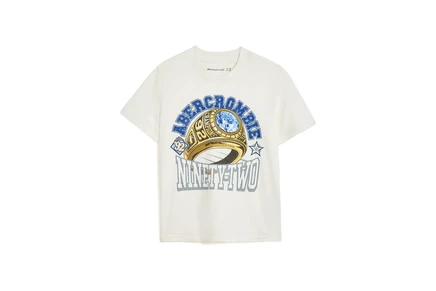 Футболка для мальчиков Abercrombie Kids, серо-голубая