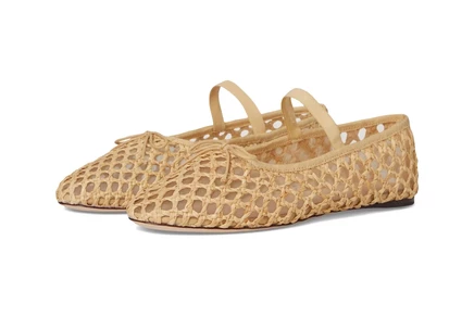Женские балетки Loeffler Randall Leonie плетёные, натуральные