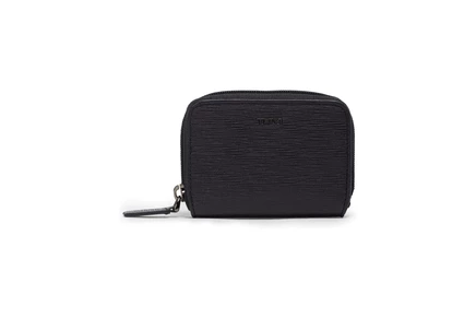 Унисекс кардхолдер Tumi Zip Around, черный тисненый