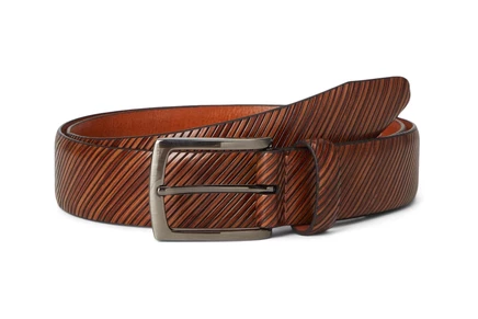 Ремень Johnston & Murphy Diagonal-etched Belt