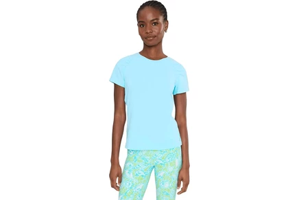 Lilly Pulitzer Bria Active Tee UPF 50 day dream blue