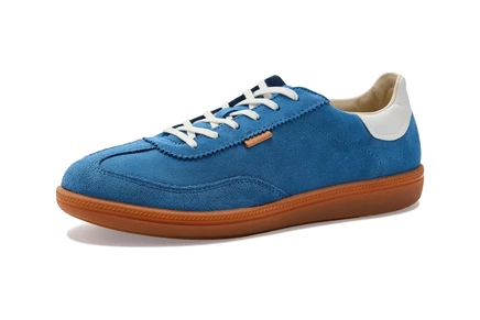 Женские замшевые кроссовки Ecco Soft 11 Lace Up, сине-белые