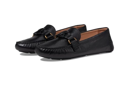 Женские кожаные балетки Cole Haan Emmie Knot Drivers, черные