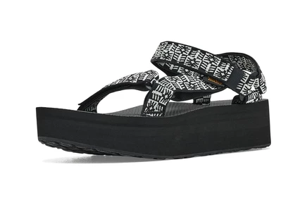 Женские сандалии на платформе Teva Flatform, черно-серые