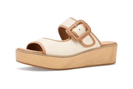 Женские босоножки Gentle Souls by Kenneth Cole Vadylin, кожаные, stone