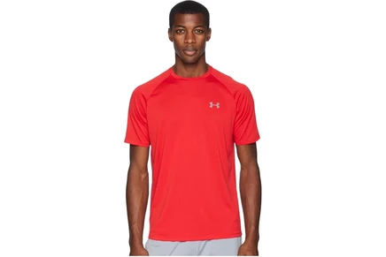 Мужская рубашка Under Armour UA Tech 2.0 Short Sleeve Tee red/graphite