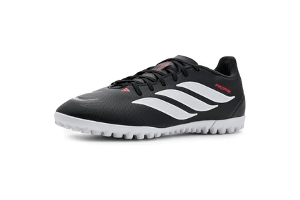 Унисекс бутсы Adidas Predator Club TF, черно-белые/красный