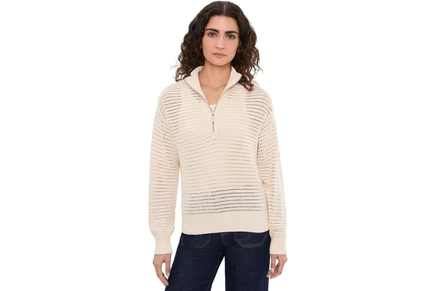 Свитер Sanctuary Open Knit 1/2 Zip Sweater