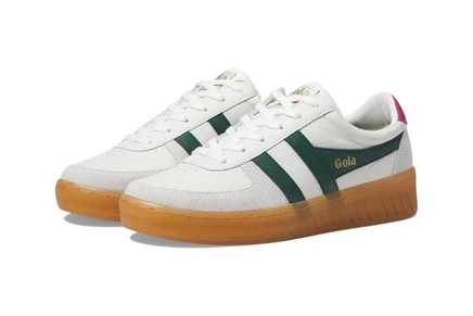 Женские кроссовки Gola Grandslam Elite white/evrgrn/hot fuschia/gum