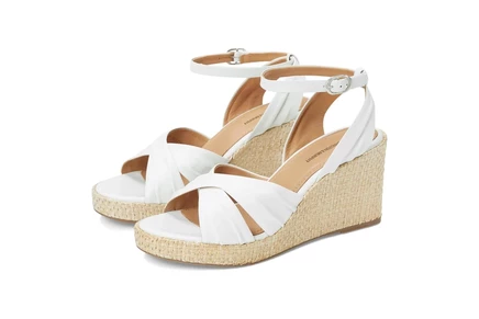 Johnston & Murphy Marcia Cross-Band Sandal white