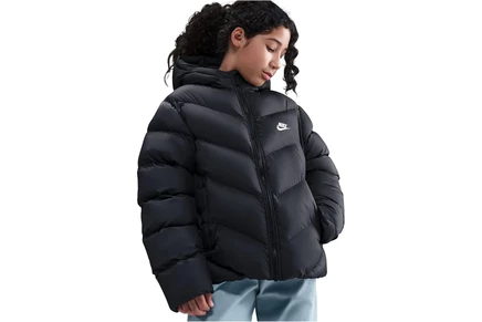 Детская куртка Nike Kids Sportswear All Day Play Therma-FIT, черно-белая