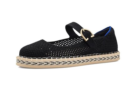 Женские балетки Rothy's The Espadrille Mary Jane, черные