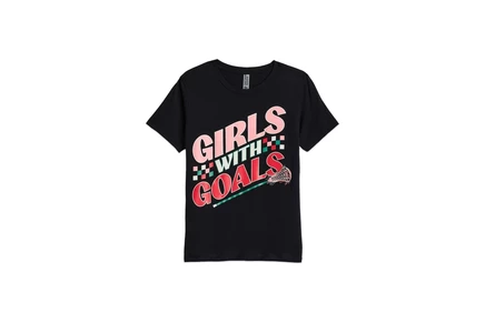 Детская футболка Chalktalk Kids Girls With Goals, черная