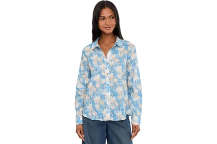 Топ NICZOE NZ by NICZOE Shadow Floral Core Cotton Shirt