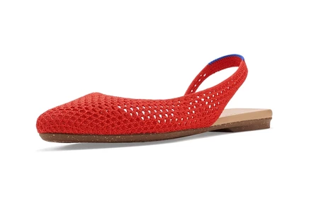 Женские балетки Rothy's The Almond Slingback, маковые