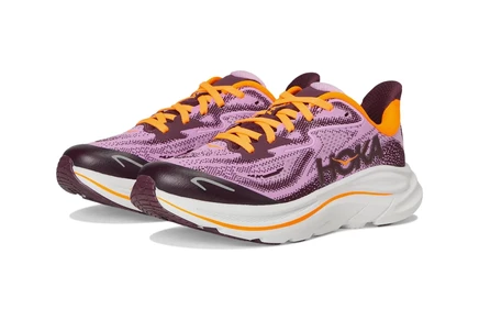 Hoka Kids Clifton 10 (Big Kid) flower nectar/cosmic grey