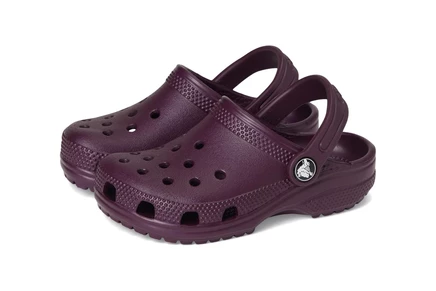 Детские кроксы Crocs Kids Classic Clogs, плюшево-сливовые