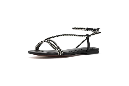Rebecca Minkoff Ayla Braided Sandals black/off-white